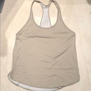 Lululemon Beige Tank w White Back